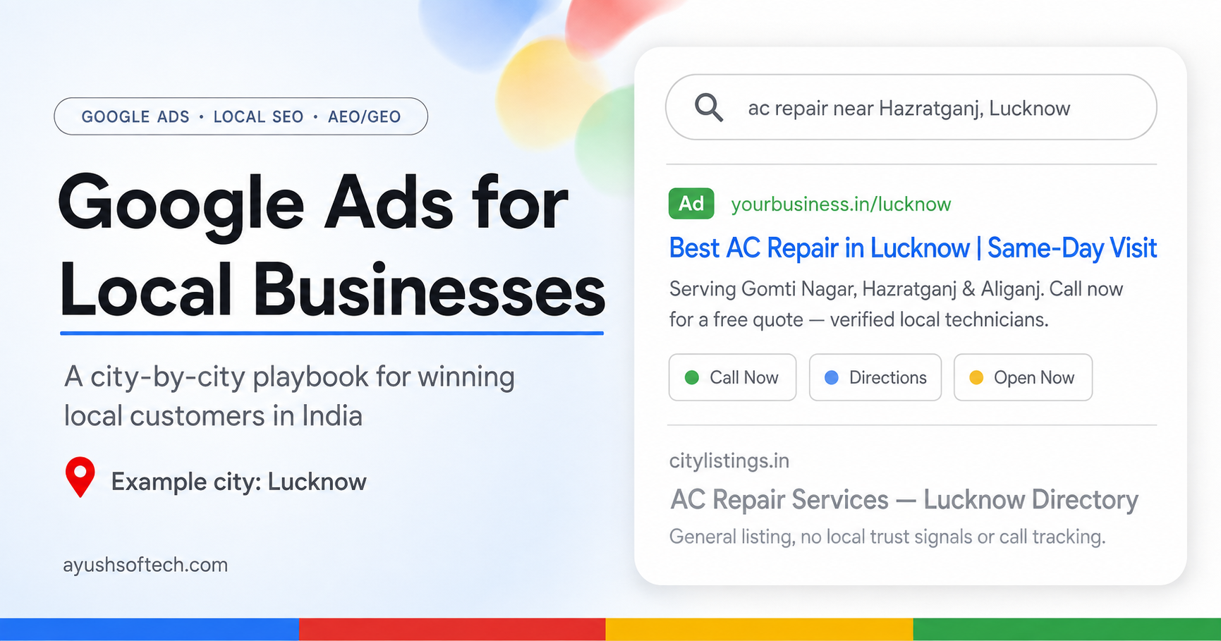 What Are the Best Google Ads Strategies for Local Businesses Targeting Customers in a Specific City in India?
