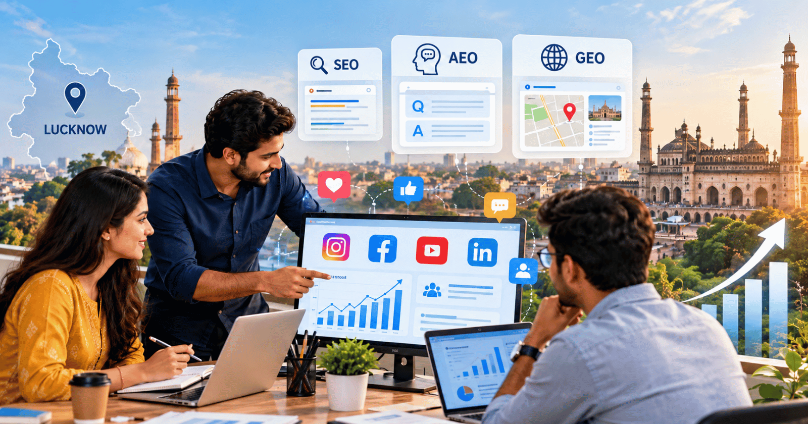 Lucknow Based Social Media Marketing Company: SEO, AEO & GEO Techniques for Growth | Ayush Software Technologies